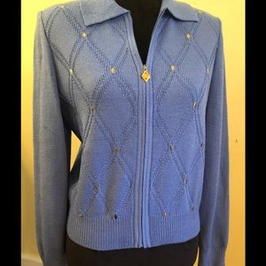 St. John blue cardigan